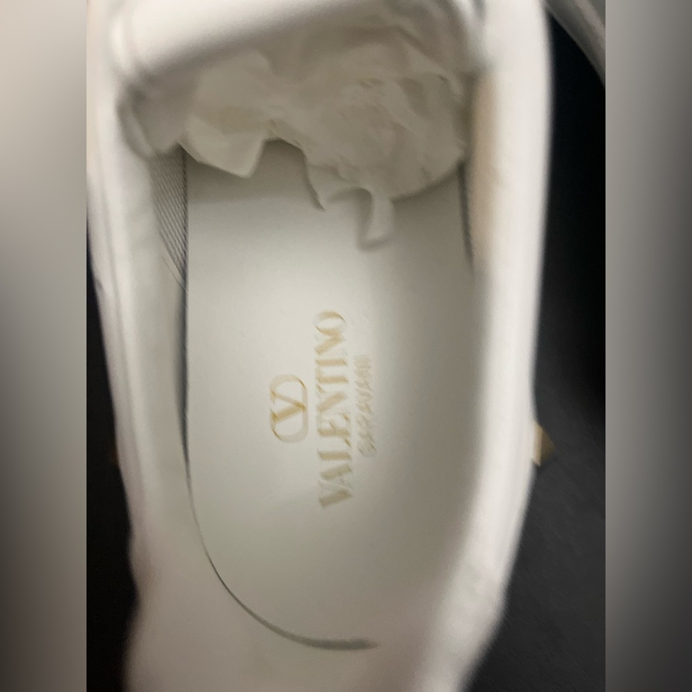 Valentino White Perforated V-Logo Sneakers - Picture 8 of 14